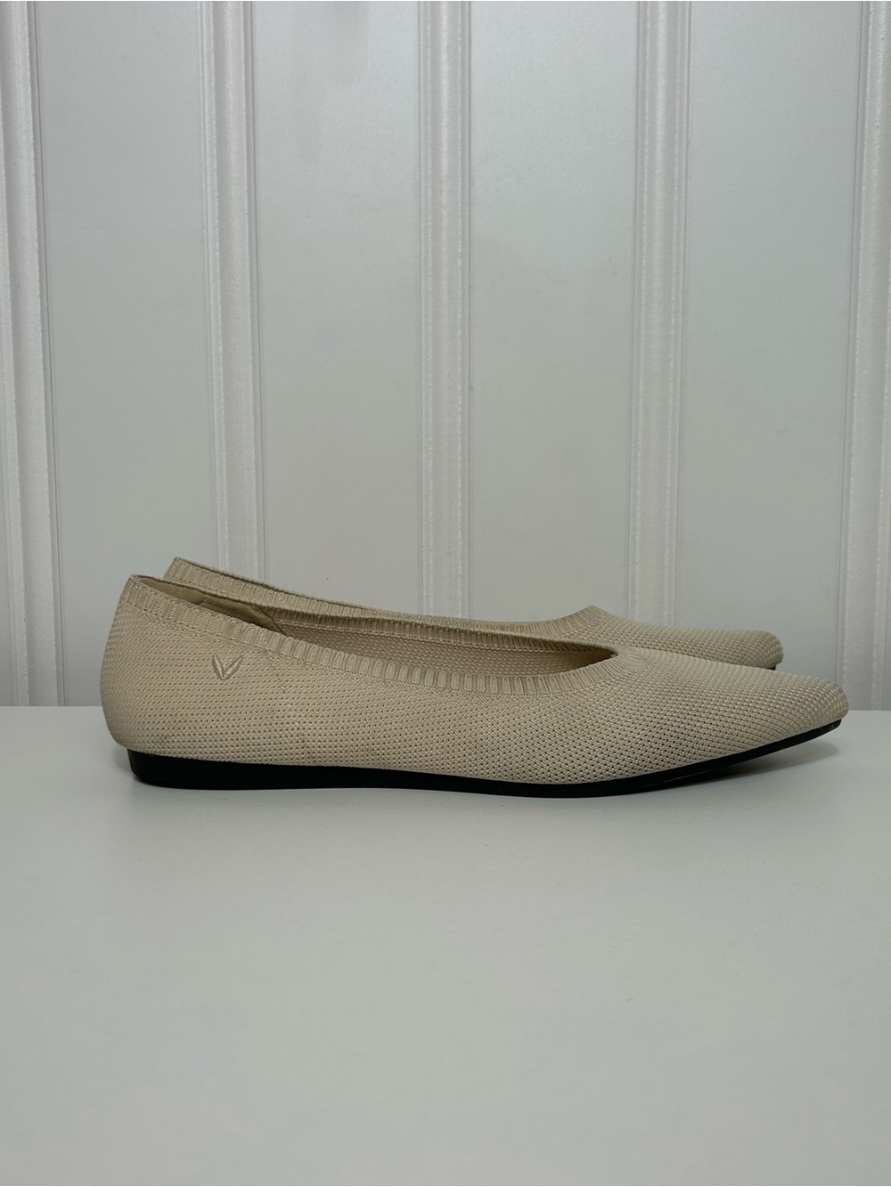 Vivaia Neutral Knit Ballet pointed Flats - Beige women 7/38